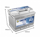 Varta Silver Dynamic D15 63Ач R+ EN610A  242x175x190 (563 400 061) B13