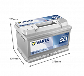 Varta Silver Dynamic E38 74Ач LB R+ EN750A  278x175x175 (574 402 075) B13